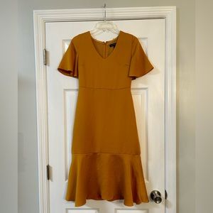 Banana Republic cocktail gold/mustard midi dress